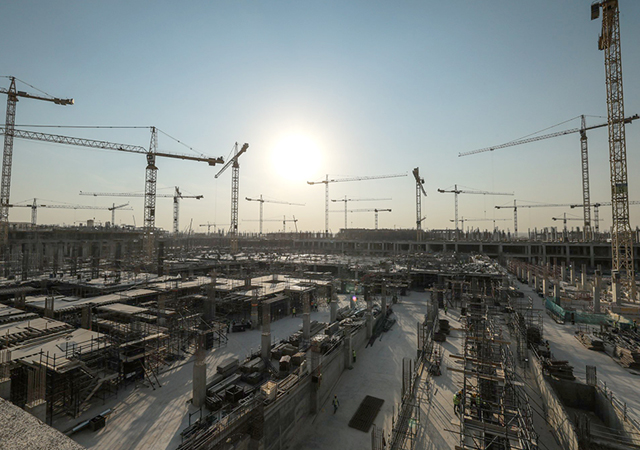 The superbasement of Diriyah Square on which will rise six hotels.